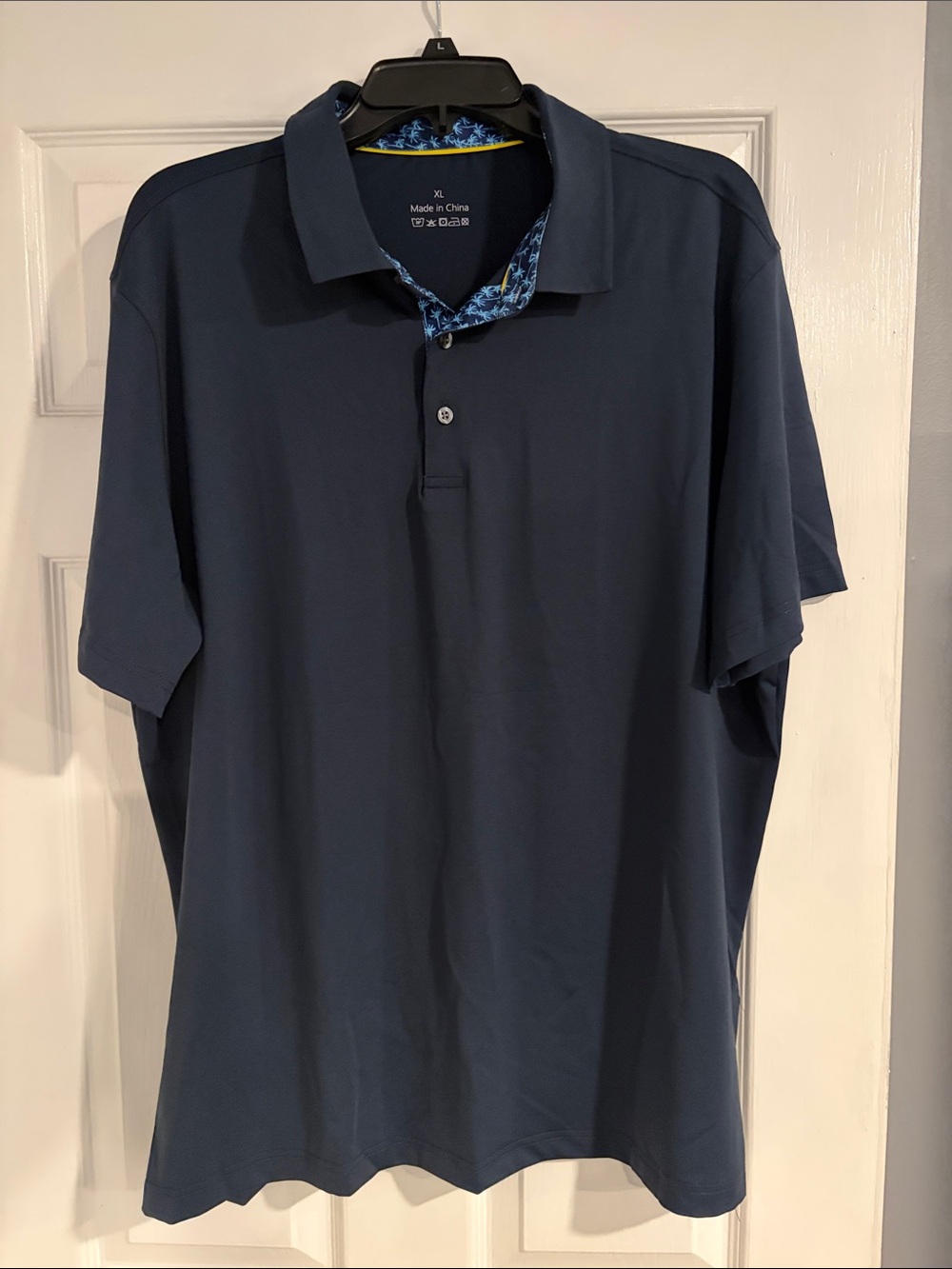 Men's golf shirts 3 pack- navy blue, black and white